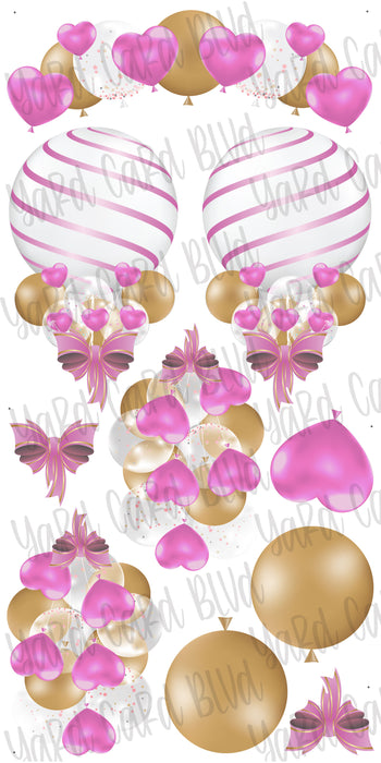 Balloon Bundles in Hot Pink and Gold