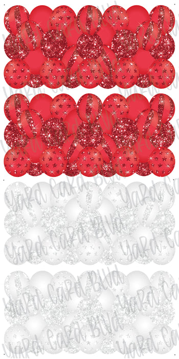 Balloon Panels in Red and White