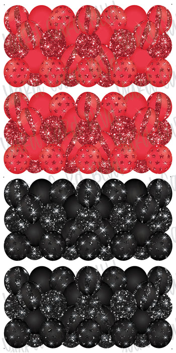 Balloon Panels in Red and Black