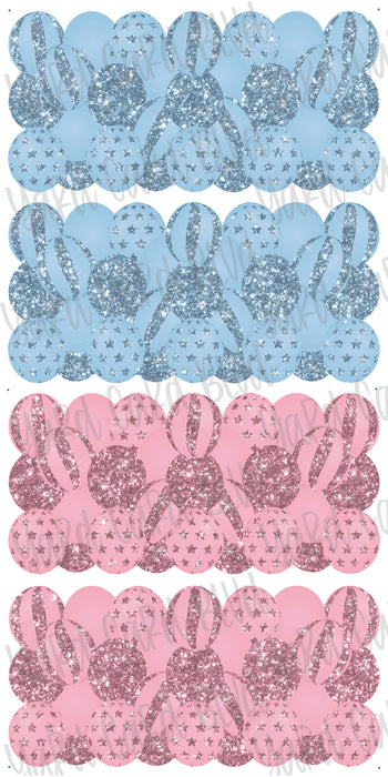 Balloon Panels in Light Pink and Light Blue