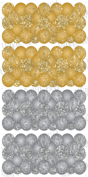 Balloon Panels in Silver and Gold