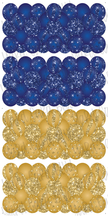 Balloon Panels in Gold and Blue