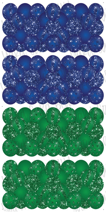 Balloon Panels in Blue and Green