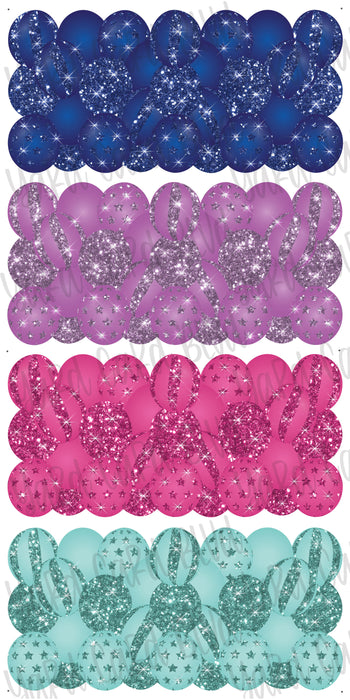 Balloon Panels in Blue, Purple, Hot Pink, and Aqua