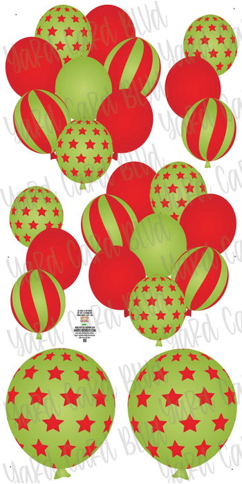 Balloon Bundles in Gr!nch Green and Red