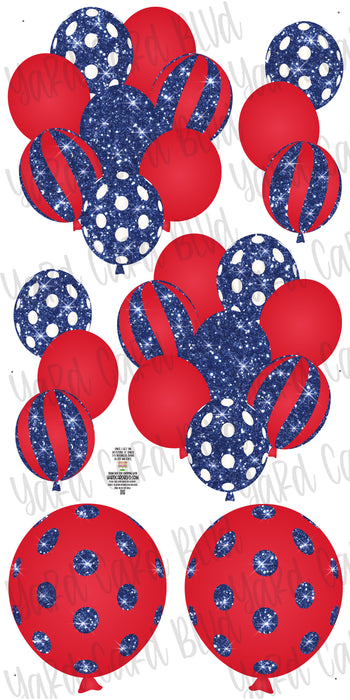 Balloon Bundles - Red and Blue