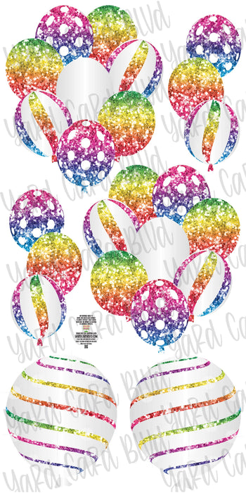 Balloon Bundles - Rainbow Glitter