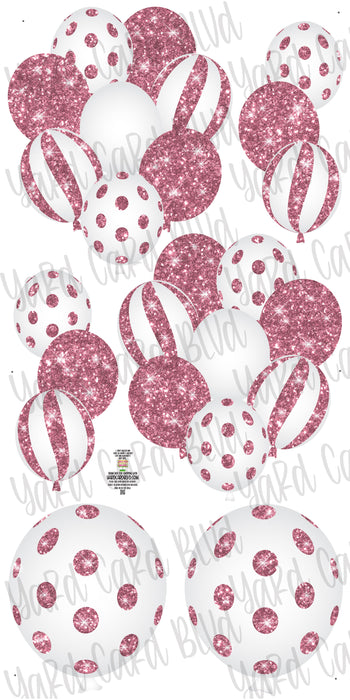 Balloon Bundles - Pink and White