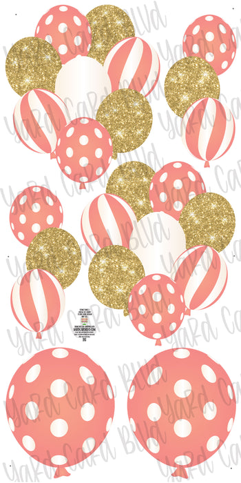 Balloon Bundles - Peach Gold and Cream