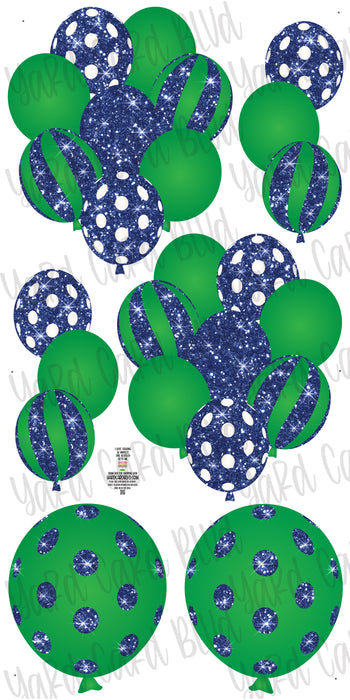 Balloon Bundles - Blue and Green
