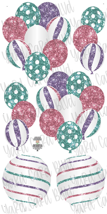 Balloon Bundles - Pink, Lavender and Aqua Set