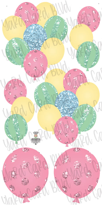 Balloon Bundles - Pastel Rainbow Unicorn