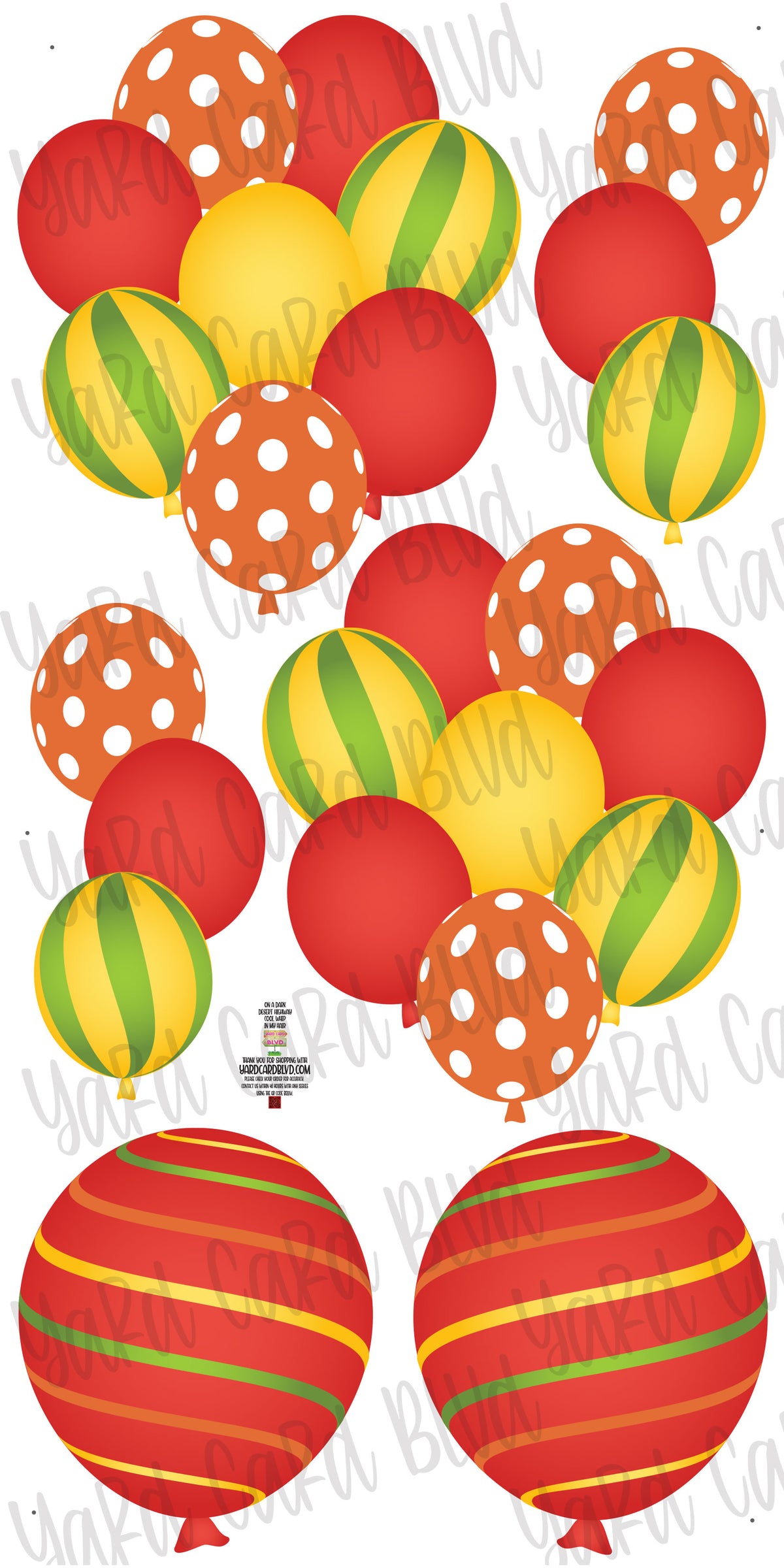 Balloon Bundles in Fall Colors — Yard Card Blvd