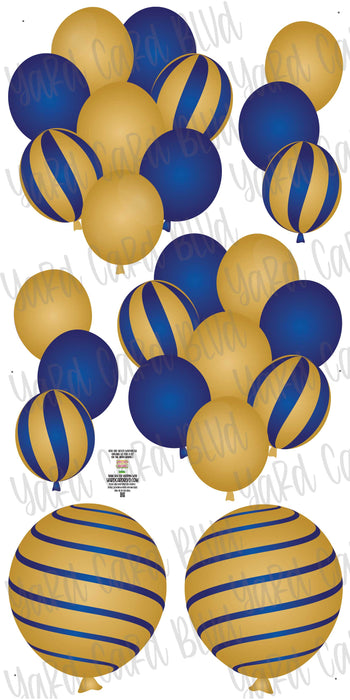 Balloon Bundles in Navy and Gold