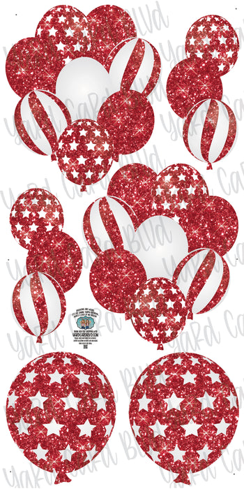 Balloon Bundles - Red and White