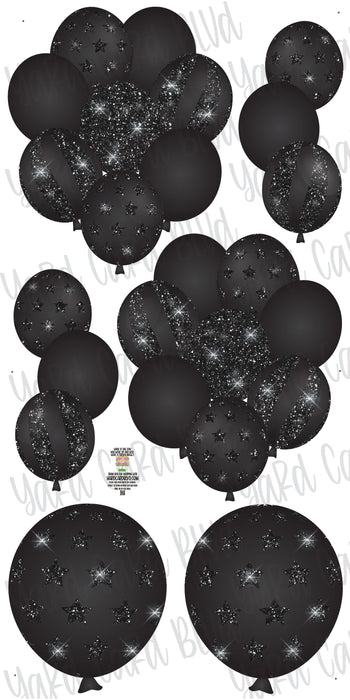 Balloon Bundles in Black