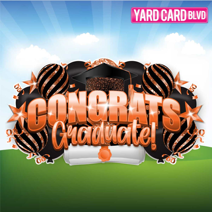 BLVD Billboard Congrats Graduate! -  Black and Orange