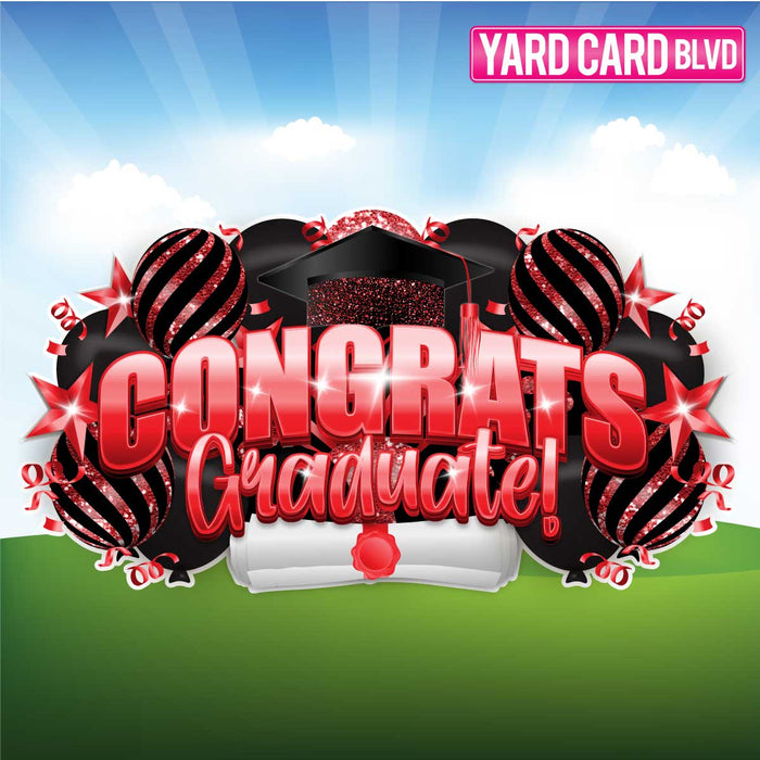 BLVD Billboard Congrats Graduate! -  Black and Red