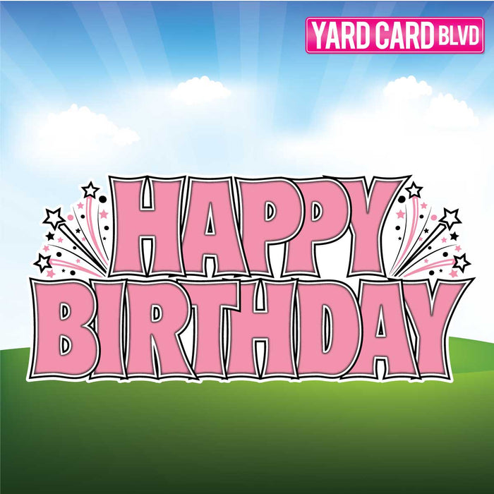BLVD Billboard Happy Birthday - Pink