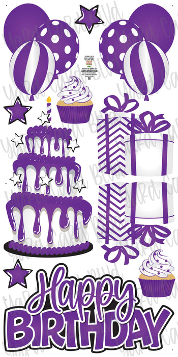 Birthday Cake Splash Set Purple