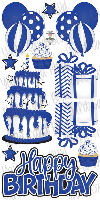 Birthday Cake Splash Set Royal Blue