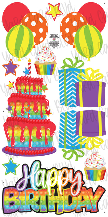 Birthday Cake Splash Set Rainbow Pop Its