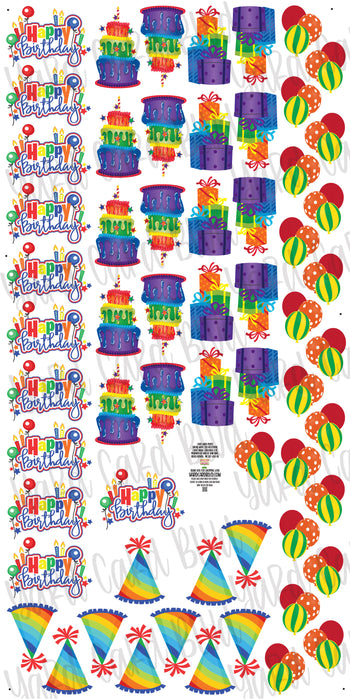 Bitty Bouquets - Rainbow Happy Birthday Mini Splash Sets