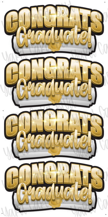 Congrats Graduate Splash Set - Gold