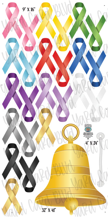 Cancer Ribbons and Bell