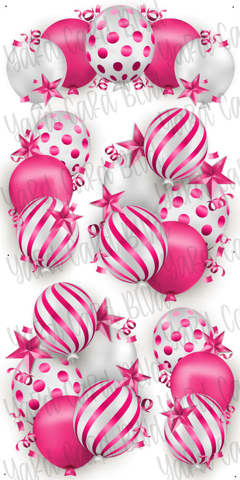 Celebrate Balloon Bundles - White and Neon Pink