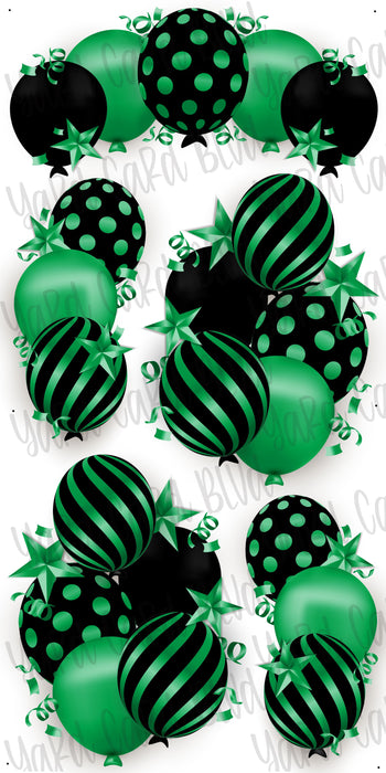 Celebrate Balloon Bundles - Black and Green