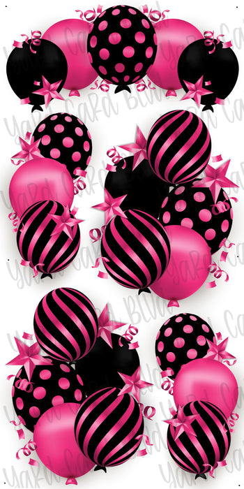 Celebrate Balloon Bundles - Black and Neon Pink