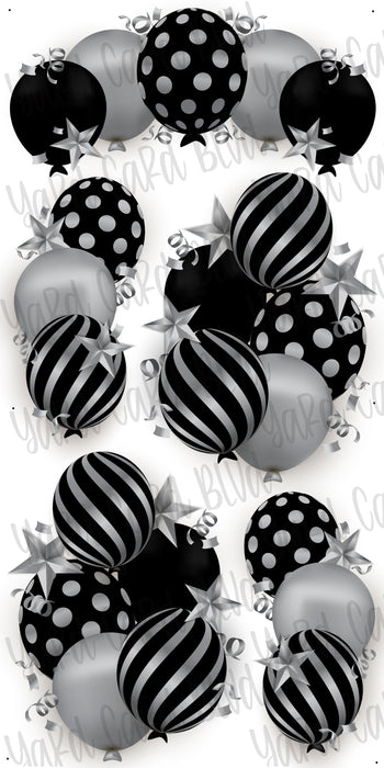 Celebrate Balloon Bundles - Black and Silver