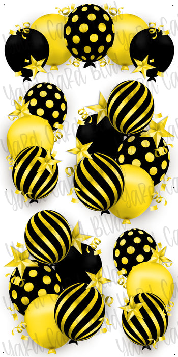 Celebrate Balloon Bundles - Black and Yellow