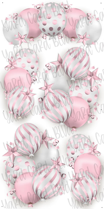 Celebrate Balloon Bundles - White and Light Pink