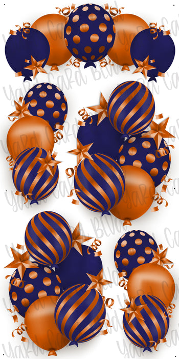 Celebrate Balloon Bundles - Navy and Dark Orange