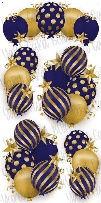 Celebrate Balloon Bundles - Navy and Gold