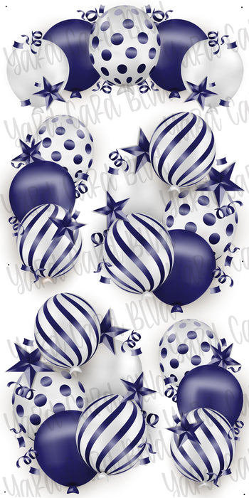 Celebrate Balloon Bundles - White and Navy