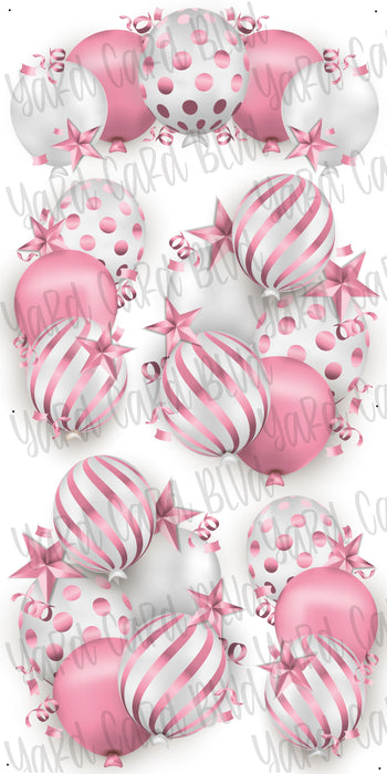 Celebrate Balloon Bundles - White and Pink