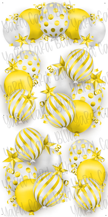 Celebrate Balloon Bundles - White and Yellow