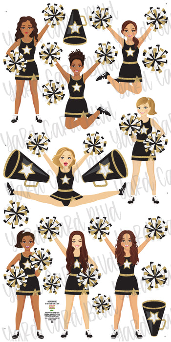 Cheer Squad Set Black and Gold