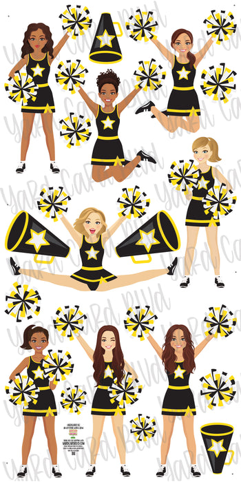 Cheer Squad Set Black and Yellow