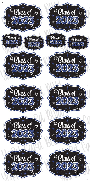 Class of 2023 Keepsake Blue Glitter