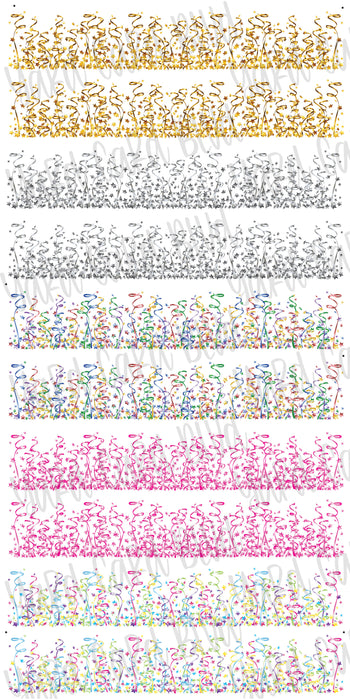 Confetti Borders with Mixed Color Sets