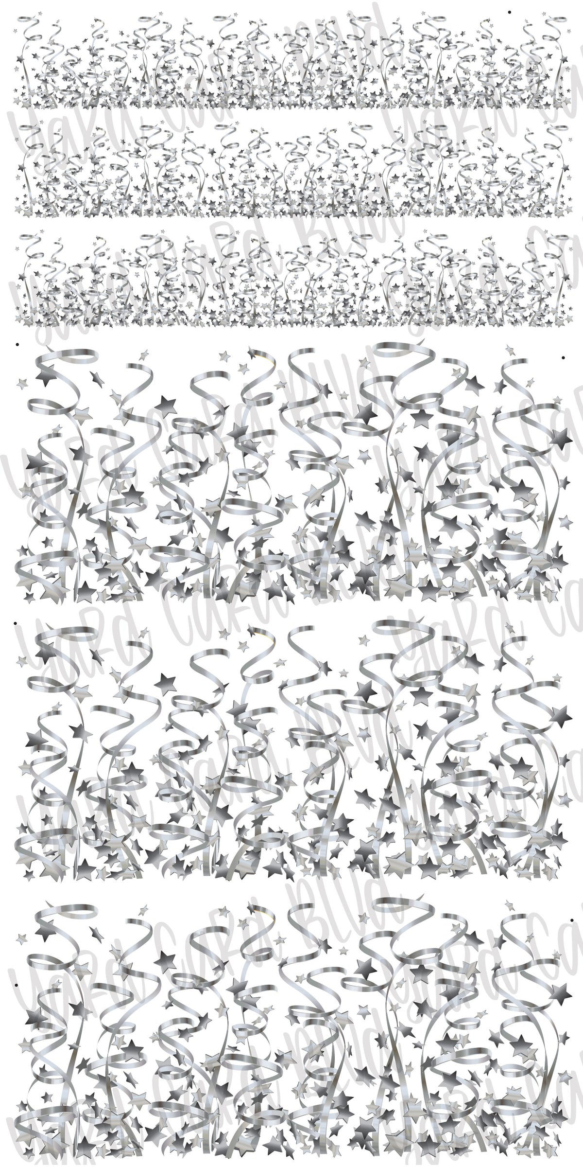 Confetti Panels and Border Sets in Silver — Yard Card Blvd