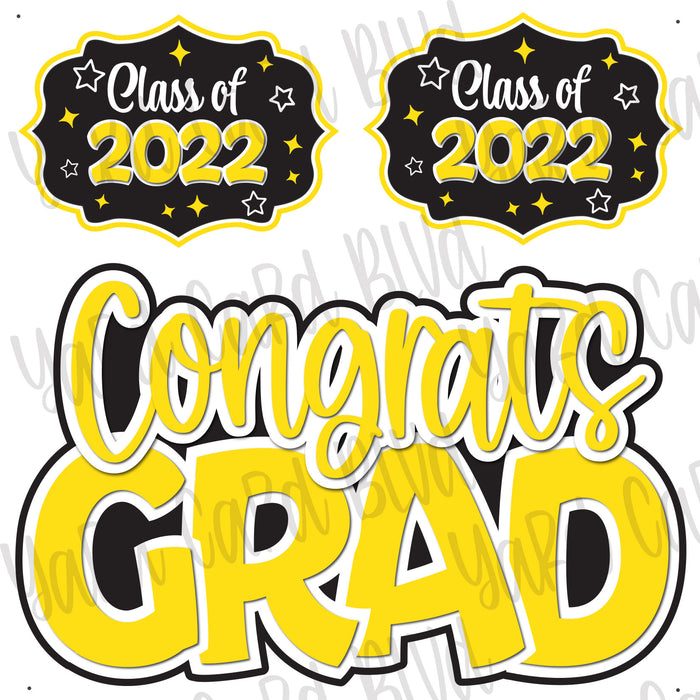 Congrats Grad Half Sheet Yellow