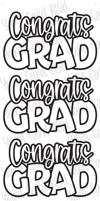 Congrats Grad White and Black