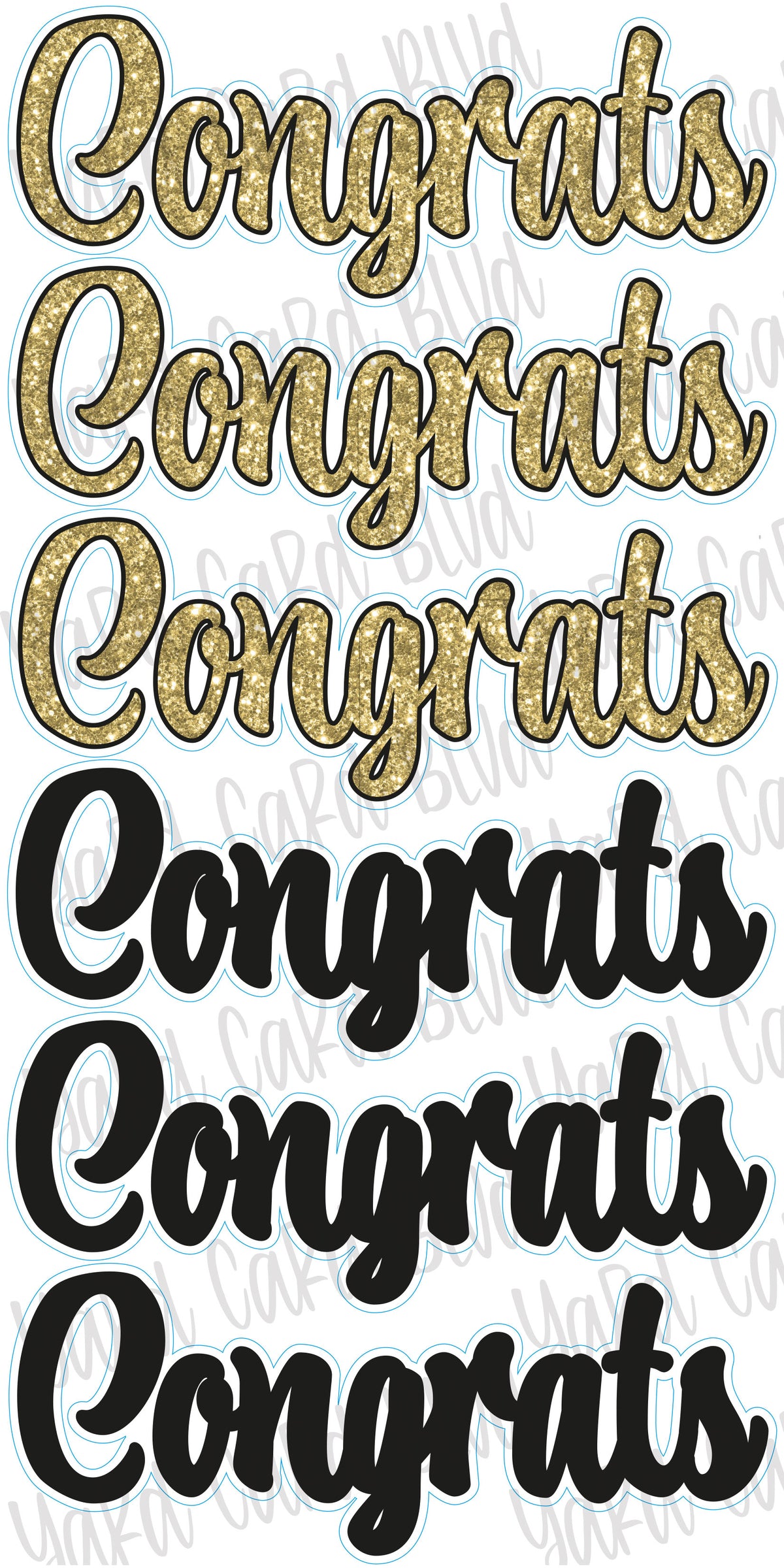 Congrats Script — Yard Card Blvd