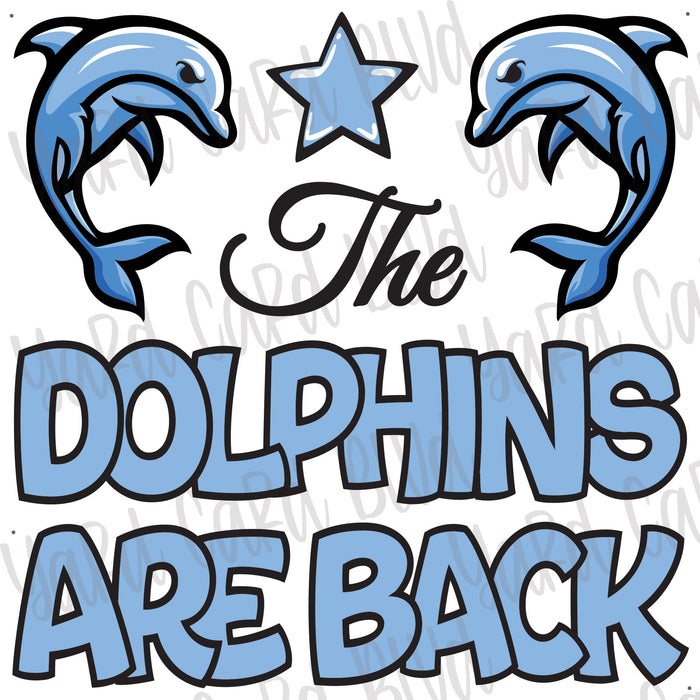 The Dolphins Are Back Half Sheet