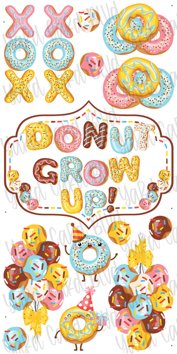 Donut Grow Up Birthday Splash Set